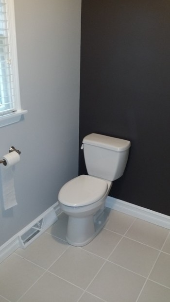 Toilet install bathroom remodel