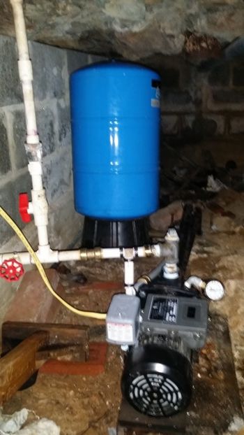 Well pump and pressure tank install